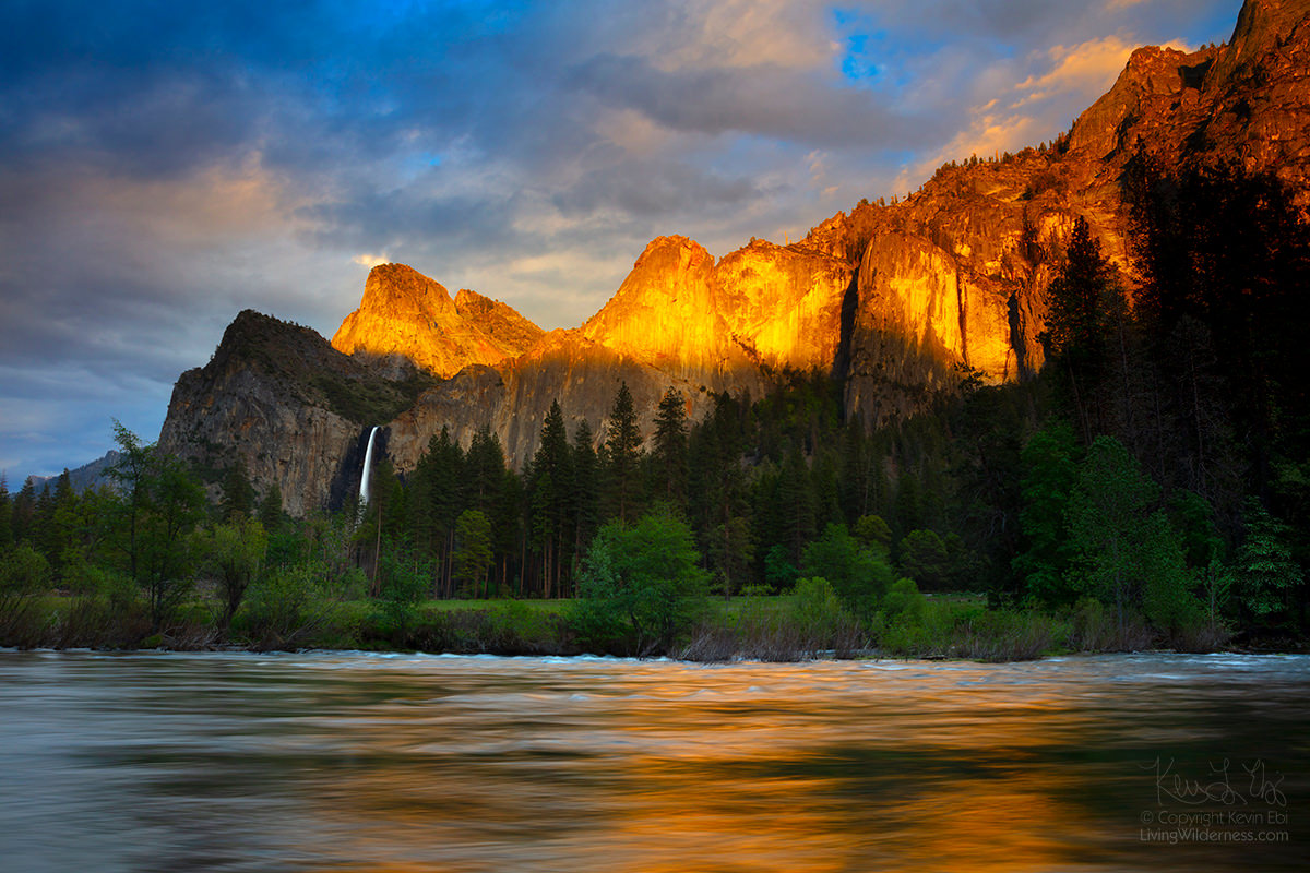 Spring Sunset, Merced River, Yosemite Valley, Yosemite National Park
