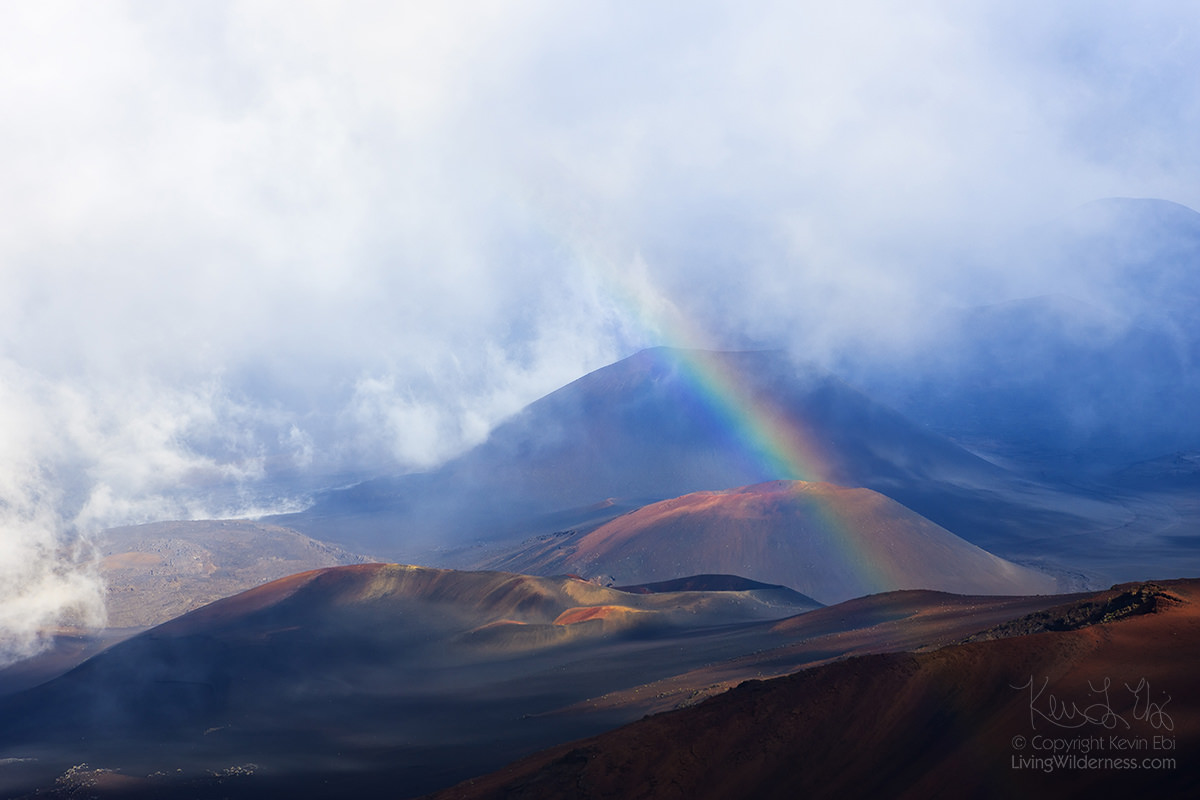 Rainbow Over Haleakala Crater, Haleakala National Park, Hawaii
