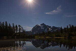 Mount Shuksan By Moonlight, North Cascades, Washington