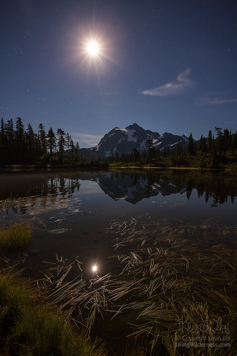 Mount Shuksan by Moonlight, North Cascades, Washington