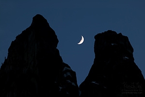 Crescent Moon, Early Winters Spires, North Cascades, Washington